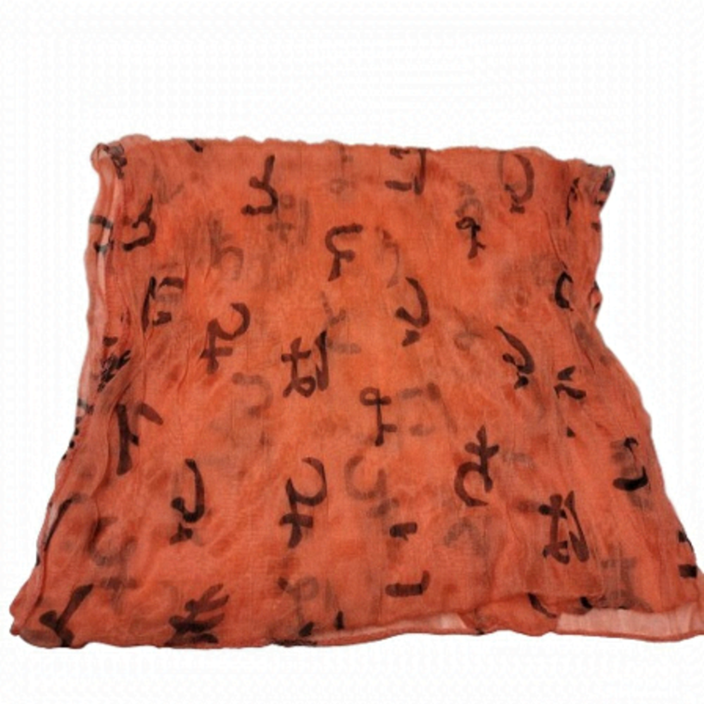 Coral scarf, Light Scarf, Crinkle Scarf - NEW